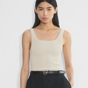 Sculpt Knit Squareneck Tank